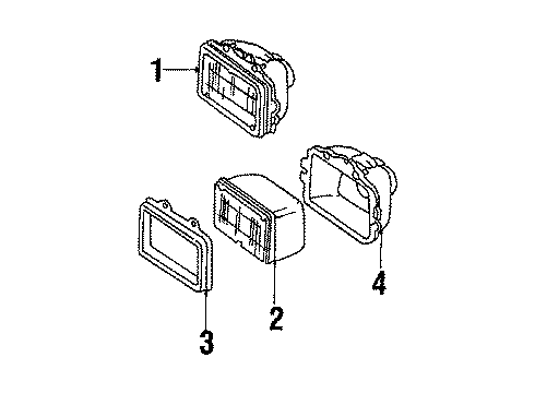 1987 Cadillac Cimarron Headlamps Diagram