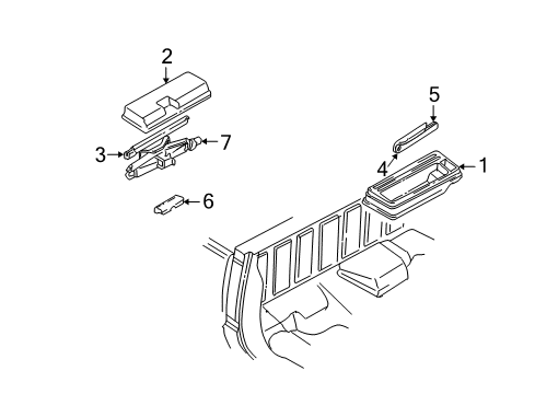 1996 Chevy K1500 Interior Trim - Cab Diagram 3 - Thumbnail