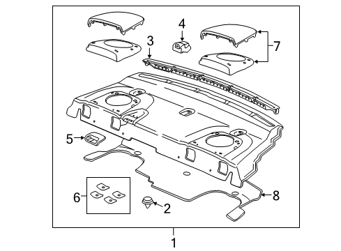2017 Chevy SS Interior Trim - Rear Body Diagram