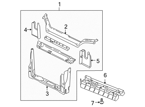 2005 Saturn Relay Radiator Support Diagram