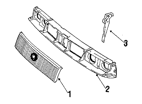 1986 Buick Electra Nameplate, Front Diagram for 25506377