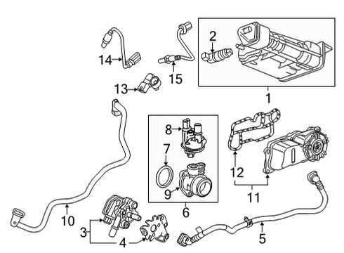 2022 Cadillac XT6 Oil/Air Separator Diagram for 12692009