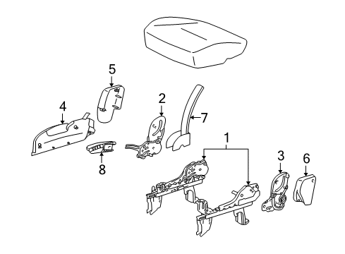 2004 Saturn Vue Tracks & Components Diagram