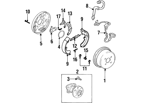 2002 Chevy Prizm Bearing O-Ring Diagram for 94843023