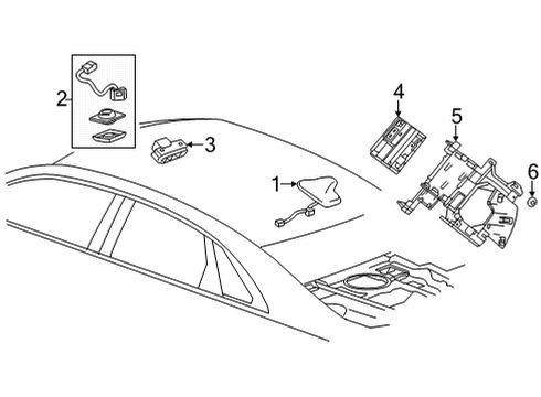 2022 Cadillac CT5 Communication System Components Diagram