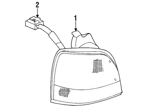 1993 Saturn SW2 Combination Lamps Diagram