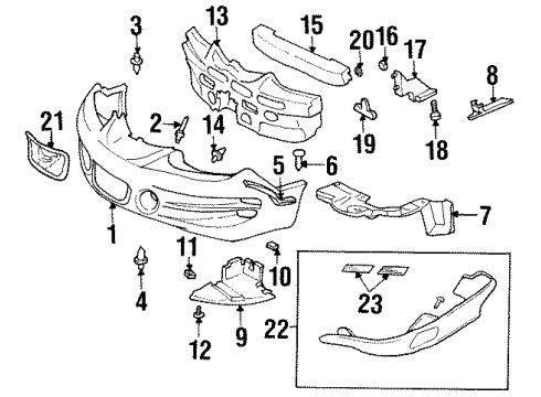 2001 Pontiac Firebird Front Bumper Diagram