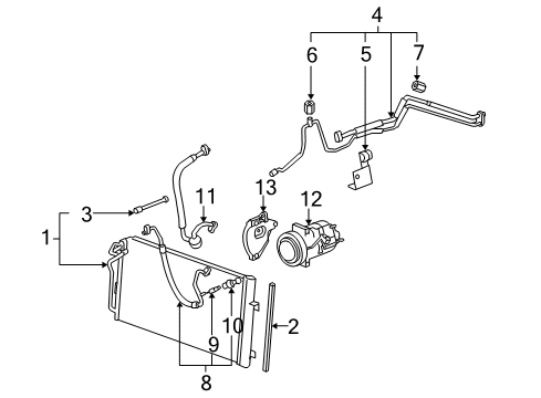 2006 Buick Lucerne A/C Condenser, Compressor & Lines Diagram