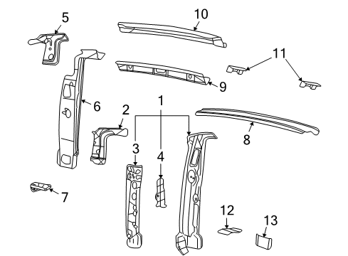 1999 Chevy Express 3500 Rear Body Diagram