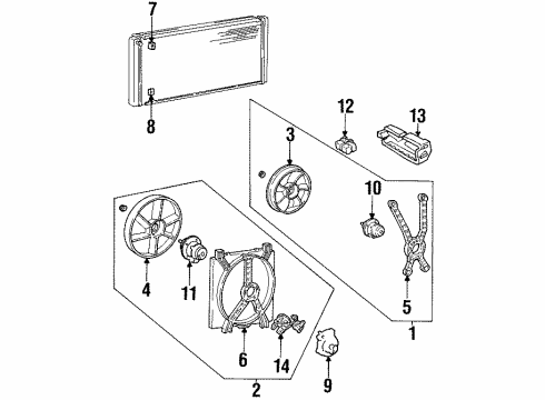 1996 Pontiac Bonneville Fan Motor Diagram for 88890735