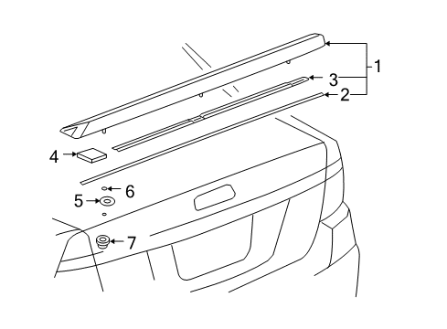 2006 Chevy Malibu Trunk Lid - Spoiler Diagram 1 - Thumbnail