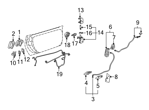 2010 Chevy Corvette Striker Washer, Front Diagram for 10339551