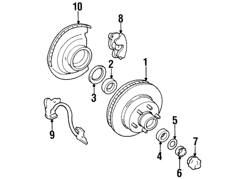 1991 GMC C1500 Front Brakes Diagram