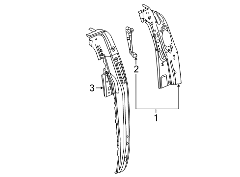 2014 Chevy Silverado 1500 Lock Pillar Diagram 3 - Thumbnail