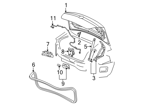 2005 Buick LaCrosse Trunk Diagram