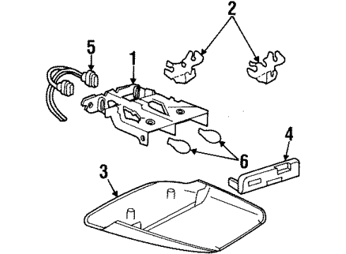 1994 Pontiac Grand Am High Mount Lamps Diagram