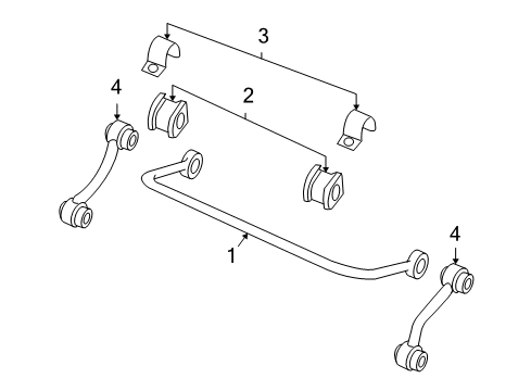 2006 Pontiac GTO Rear Suspension, Stabilizer Bar, Suspension Components Diagram