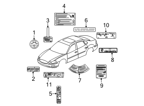 2005 Buick LaCrosse Information Labels Diagram