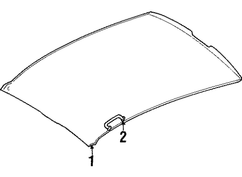 1996 Oldsmobile Achieva Grip Handle, Rear Passenger Side Diagram for 12362336