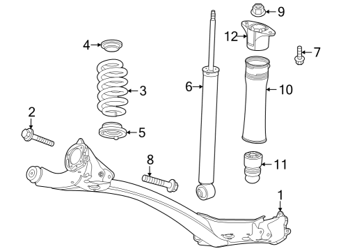 2021 Chevy Trailblazer Axle Beam Diagram for 42821860