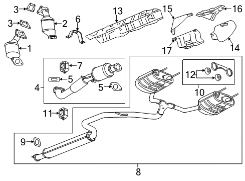 2014 Buick LaCrosse Exhaust Components Diagram