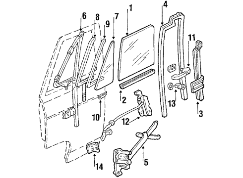 1995 GMC G1500 Lock, Front Driver Side Diagram for 15993027