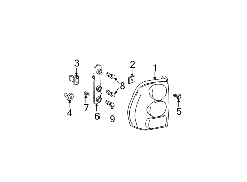 2004 Chevy Trailblazer Combination Lamps Diagram