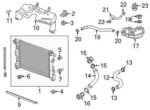 2017 Chevy Trax Vent Hose Connector Diagram for 55354565