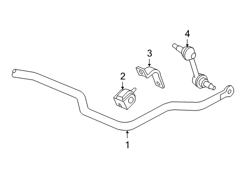 2010 Chevy Colorado Stabilizer Bar Clamp, Rear Diagram for 15196857