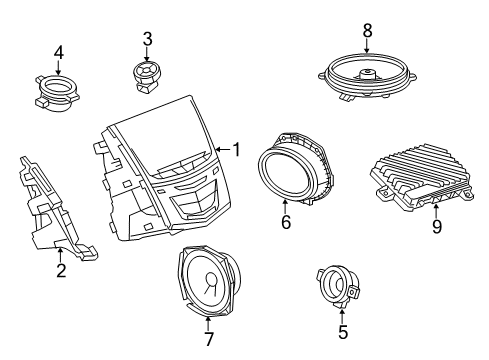 2016 Cadillac ELR Sound System Diagram