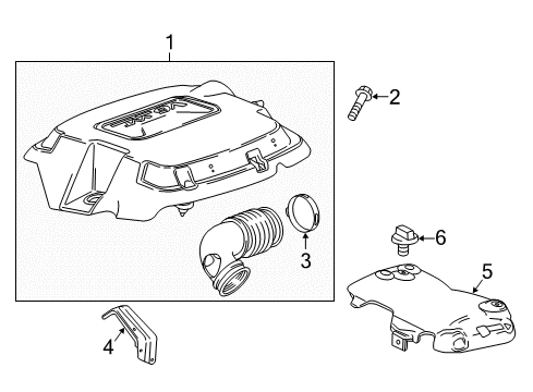 2016 Chevy Colorado Engine Appearance Cover Diagram 3 - Thumbnail