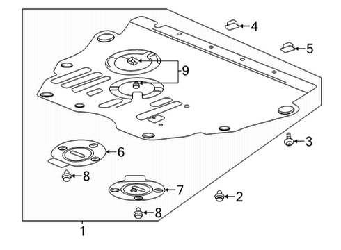 2024 Chevy Trailblazer Splash Shields Diagram
