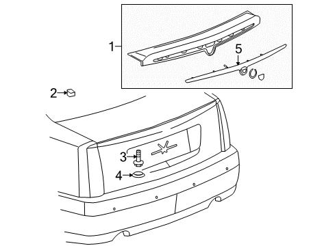 2008 Cadillac STS Rear Spoiler Diagram