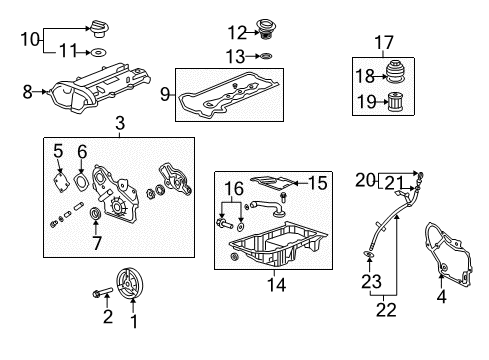 2011 Chevy Malibu Engine Parts & Mounts, Timing, Lubrication System Diagram 1 - Thumbnail