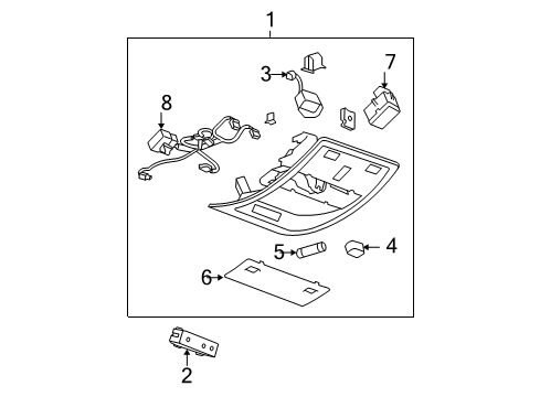 2014 GMC Yukon Overhead Console Diagram