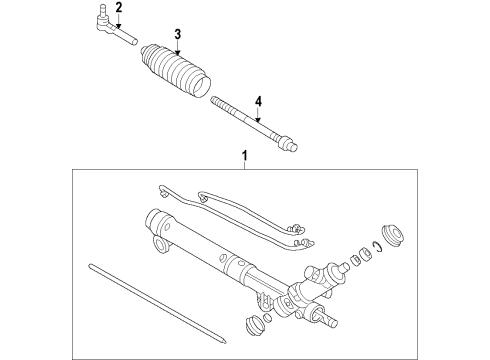2010 Buick LaCrosse P/S Pump & Hoses, Steering Gear & Linkage Diagram 1 - Thumbnail