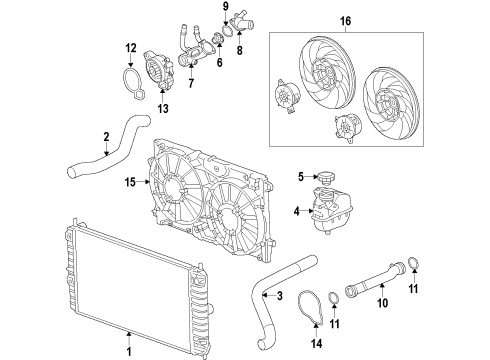 2015 Buick Regal Housing Gasket Diagram for 25201460