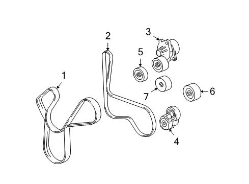 2009 Chevy Corvette A/C Belt Diagram for 12585476