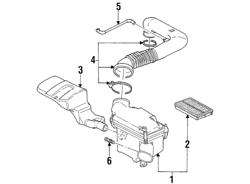 2002 Saturn SL2 Air Intake Diagram