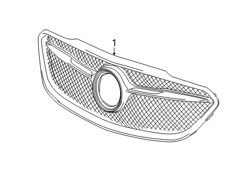 2017 Buick LaCrosse Grille & Components Diagram