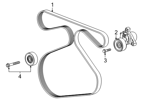 2023 Chevy Silverado 1500 Belts & Pulleys Diagram