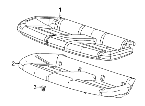 2021 Cadillac CT5 Seat Cushion Pad, Rear Diagram for 84867268