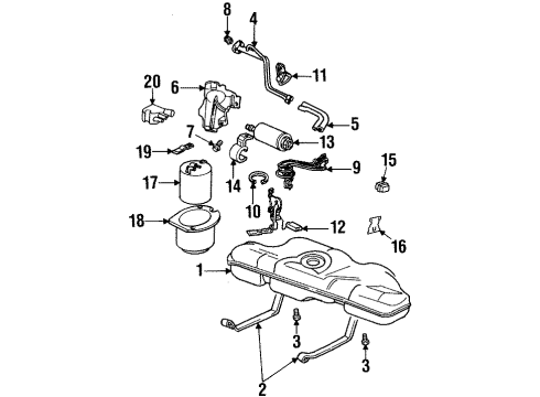 1994 Oldsmobile Achieva Fuel Supply Diagram