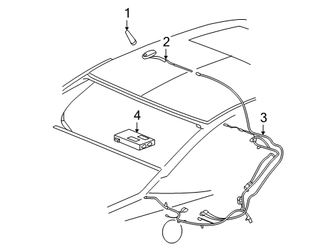 2005 Cadillac STS Antenna & Radio Diagram