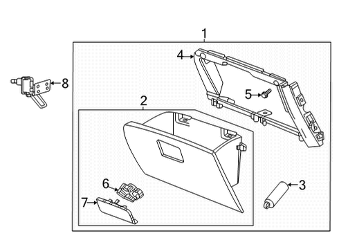 2024 Chevy Trailblazer Glove Box Diagram