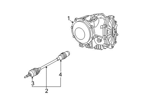 2008 Cadillac XLR Axle & Differential - Rear Diagram