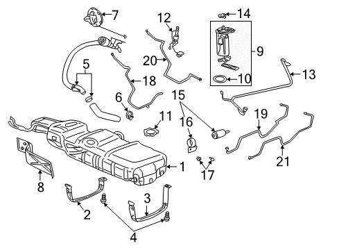 2002 Pontiac Aztek Fuel Supply Diagram