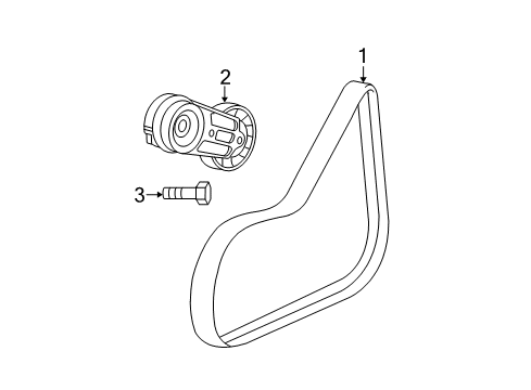 2009 Chevy HHR Belts & Pulleys, Cooling Diagram 1 - Thumbnail