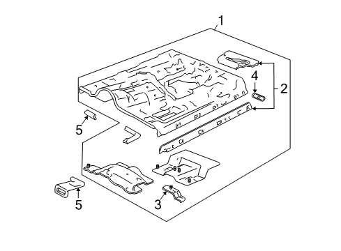 2002 Chevy S10 Cab - Floor Diagram