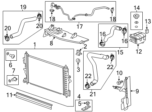 2017 Buick Verano Radiator & Components Diagram